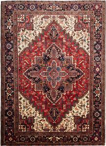 Tappeto Gorawan Persia Geometrico Rosso Crema 207x280 Cm