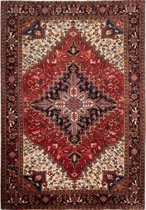 Tappeto Gorawan Persia Geometrico Rosso Blu Scuro 212x302 Cm