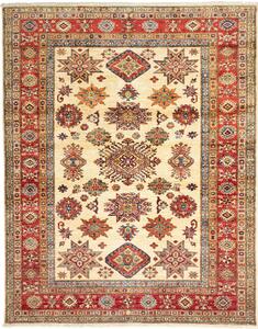 Tappeto Kazak Fine Pakistan Astratto Beige Rosso 153x195 Cm