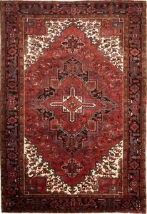 Tappeto Gorawan Persia Geometrico Rosso Mattone Nero 209x307 Cm