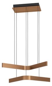 Eglo 901864 - LED RGBW dimmerabile lampadario a sospensione su cavo FOLCINO-Z 2xLED/18W/230V rame/nero