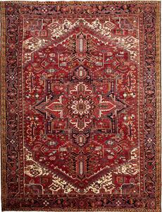 Tappeto Gorawan Persia Geometrico Rosso Avorio 250x328 Cm