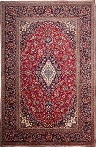 Tappeto Ardakan Persia Medaglione Rosso Blu 205x300 Cm