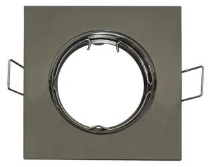 Portafaretto da incasso orientabile quadrato TAURUS SQUARE in Metallo grigio, diam. 8.4 cm GU5.3GU10 MAX-W IP20