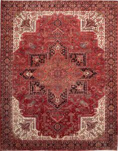 Tappeto Gorawan Persia Geometrico Rosso Crema 256x324 Cm