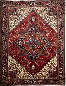 Tappeto Gorawan Persia Geometrico Rosso Crema 256x337 Cm