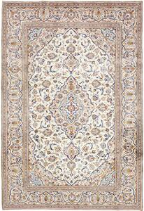 Tappeto Kashan Persia Medaglione Avorio Blu 200x298 Cm