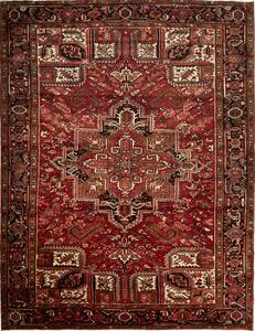 Tappeto Gorawan Persia Geometrico Rosso Nero 255x340 Cm