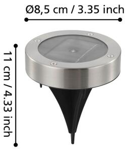 Eglo 48777 - LED lampada solare con sensore LED/0,07W/1,2V 200 mAh cromato
