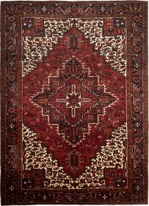 Tappeto Gorawan Persia Medaglione Rosso Crema 244x340 Cm