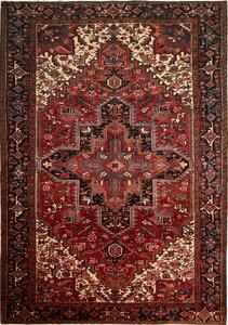 Tappeto Gorawan Persia Geometrico Rosso Blu Scuro 247x348 Cm