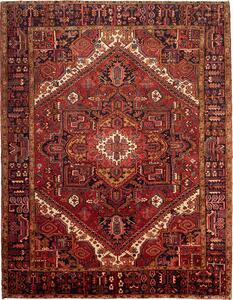 Tappeto Gorawan Persia Geometrico Rosso Blu 259x333 Cm