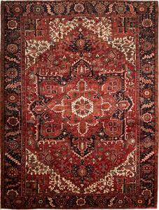Tappeto Gorawan Persia Geometrico Rosso Blu 270x353 Cm