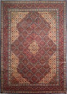 Tappeto Sarough Persia Medaglione Rosso Blu 247x350 Cm