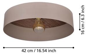 Eglo 900838 - Plafoniera DUAIA 1xE27/40W/230V marrone