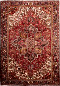 Tappeto Gorawan Persia Geometrico Rosso Avorio 222x311 Cm