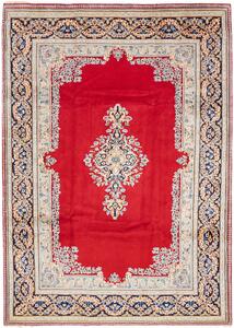 Tappeto Kerman Persia Medaglione Rosso Blu 237x332 Cm