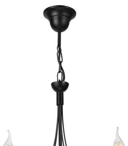 Lampadario a catena ANTON 5xE14/15W/230V nero