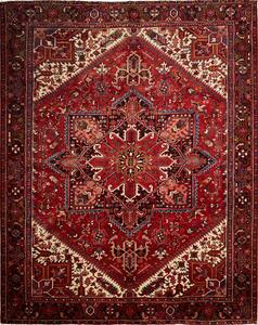 Tappeto Gorawan Persia Geometrico Rosso Blu Scuro 285x358 Cm