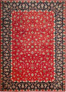 Tappeto Ardakan Persia Medaglione Rosso Blu 250x350 Cm