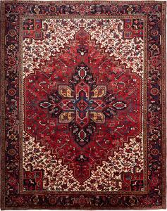 Tappeto Gorawan Persia Medaglione Rosso Crema 248x315 Cm