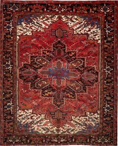 Tappeto Gorawan Persia Geometrico Rosso Nero 278x340 Cm