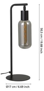 Eglo 901007 - Lampada da tavolo MAIONE 1xE27/4W/230V nera/fumé