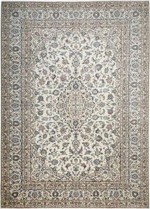 Tappeto Kashan Persia Medaglione Avorio Blu 248x346 Cm