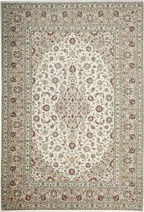 Tappeto Kashan Persia Medaglione Avorio Bordeaux 200x290 Cm
