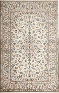 Tappeto Kashan Persia Medaglione Crema Blu 192x300 Cm