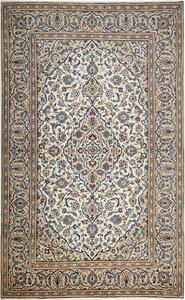 Tappeto Kashan Persia Medaglione Avorio Blu 197x320 Cm