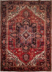 Tappeto Gorawan Persia Medaglione Rosso Nero 254x350 Cm