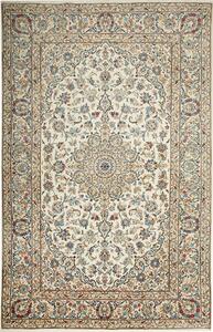 Tappeto Kashan Persia Medaglione Avorio Blu 193x300 Cm