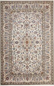 Tappeto Kashan Persia Medaglione Crema Blu 193x306 Cm