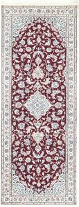 Tappeto Nain 6la Persia Medaglione Bordeaux Avorio 81x208 Cm