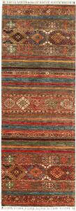 Tappeto Samarkand Pakistan Geometrico Terre Blu 83x239 Cm