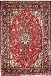 Tappeto Tabriz Persia Medaglione Rosso Blu 204x304 Cm