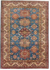 Tappeto Kazak Fine Pakistan Astratto Blu Rosso 170x240 Cm