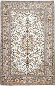 Tappeto Kashan Persia Medaglione Crema Beige 200x306 Cm