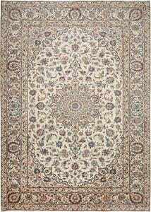 Tappeto Kashan Persia Medaglione Crema Blu 244x345 Cm