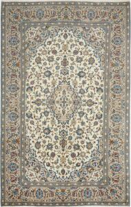 Tappeto Kashan Persia Medaglione Avorio Blu 193x310 Cm