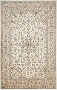 Tappeto Kashan Persia Medaglione Avorio Blu 195x305 Cm