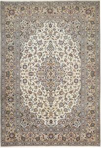 Tappeto Kashan Persia Medaglione Crema Blu 220x315 Cm