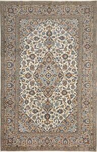 Tappeto Kashan Persia Medaglione Crema Blu 198x305 Cm
