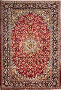 Tappeto Nadjafabad Persia Medaglione Rosso Blu 215x316 Cm