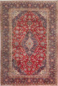 Tappeto Ardakan Persia Medaglione Rosso Blu 196x298 Cm
