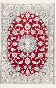 Tappeto Nain 9la Persia Medaglione Rosso Crema 101x151 Cm