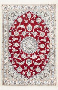 Tappeto Nain 9la Persia Medaglione Rosso Crema 101x150 Cm
