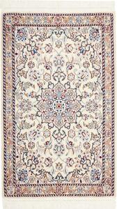 Tappeto Nain 9la Persia Medaglione Avorio Blu 60x98 Cm
