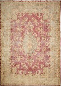Tappeto Vintage Persia Medaglione Rosso Beige 296x415 Cm